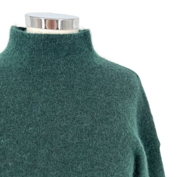 & Other Stories Green Mohair Blend Mockneck Sweater Size Small - Picture 3 of 14